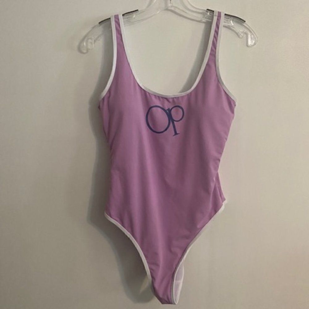 Ocean Pacific Lavendar 1 piece swimsuit, size L